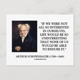 Schopenhauer interessiert sich für unser Zitat Postkarte