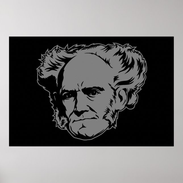 Schopenhauer Portrait Poster (Vorne)