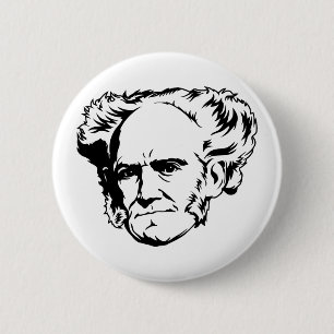 Schopenhauer Porträt-Knopf Button