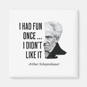 Schopenhauer-Zitat Lustige Philosophen-Aussage Magnet