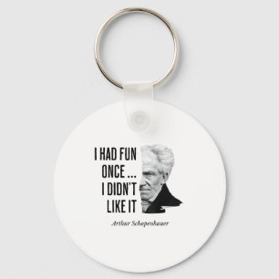 Schopenhauer-Zitat Lustige Philosophen-Erklärung  Schlüsselanhänger