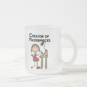 Schöpfer der Meisterwerk-T-Shirts und der Mattglastasse