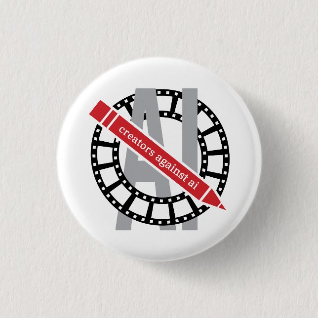 Schöpfer gegen KI - Schaltfläche Button (Vorderseite)
