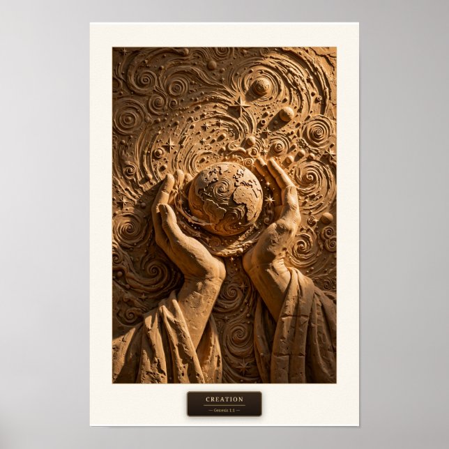 Schöpfung — Sculpted Scripture Poster (Vorne)