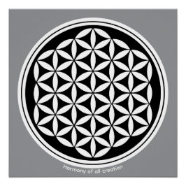 Schöpfungsharmonie – Symbol der heiligen Geometrie Poster