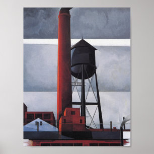 Schornstein und Wasserturm (von Charles Demuth) Poster