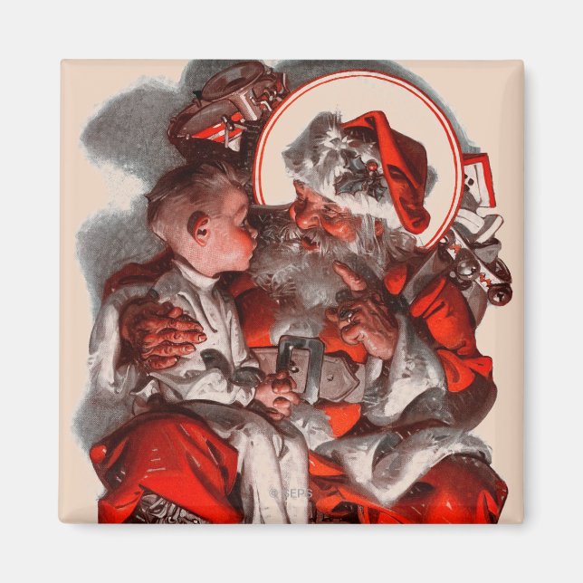 Schoß des Weihnachtsmanns Magnet (Vorne)