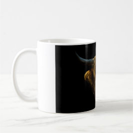 Schote hooglander op mok kaffeetasse