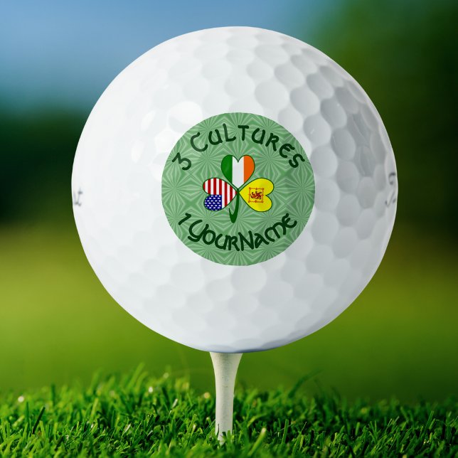 Schotte Líon Irish USA Flags Kleeblatt Golf Ball (Von Creator hochgeladen)