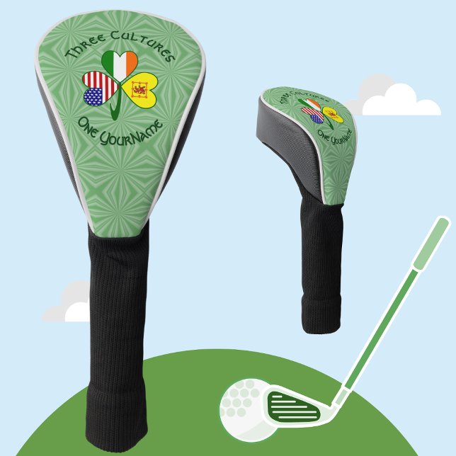 Schotte Lion Irish USA Flags Kleeblatt Personalisi Golf Headcover (Von Creator hochgeladen)