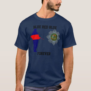 Schotte-Schutz-blaues Rot-Blau-für immer T - Shirt