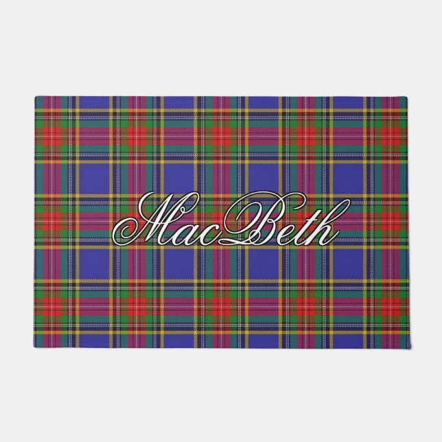 Schotte Vista Clan MacBeth Tartan Kariert Fußmatte (Vorderseite)