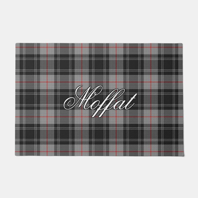 Schotte-Vista-Clan Moffat Tartan kariert Fußmatte (Vorderseite)
