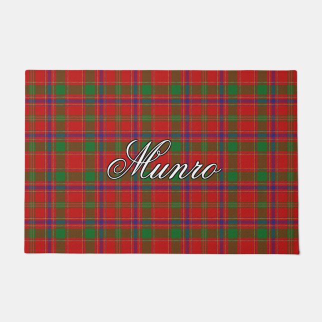 Schotte-Vista-Clan Munro Tartan kariert Fußmatte (Vorderseite)