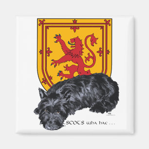 Schotten Wha Hae - Scottie & Lion Rampant Magnet