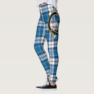 Schottenclan Muirhead Blue Crest Tartan Frauen Leggings