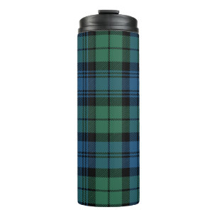 Schottenmuster Clan Campbell Grün Blau Karo Tartan Thermosbecher