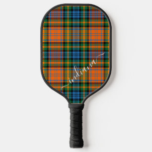 Schottenmuster Clan Murray Orange Blau Grün Tartan Pickleball Schläger