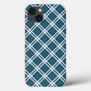 Schottenmuster in Blau und Weiß Case-Mate iPhone Hülle