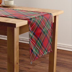 Schottenmuster Rot Grün Stewart Tartan Mittelgroßer Tischläufer