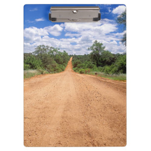 Schotterstraße, Kruger-Nationalpark, Mpumalanga Klemmbrett