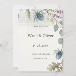 Schottisch-australische botanische Save-the-Date-K Save The Date