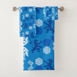 Schottisch Blau und Weiß  Badhandtuch Set