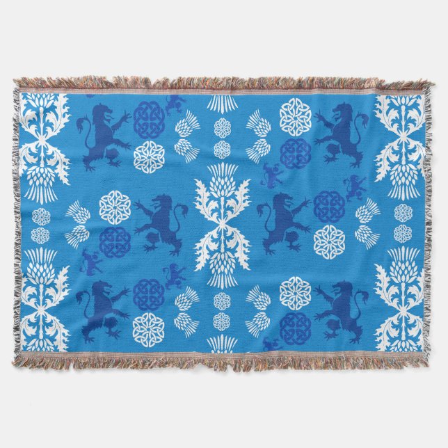 Schottisch Blau und Weiß  Decke (Vorderseite)