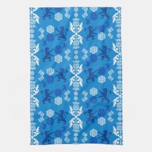 Schottisch Blau und Weiß Geschirrtuch