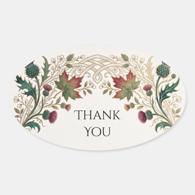 Schottisch Irischer Shamrock Distel Danke Sticker (Vorderseite)
