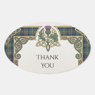 Schottisch Irischer Shamrock Distel Danke Sticker