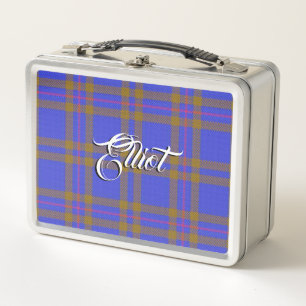 Schottisch isst! Clan Elliot Tartan Kariert Metall Brotdose
