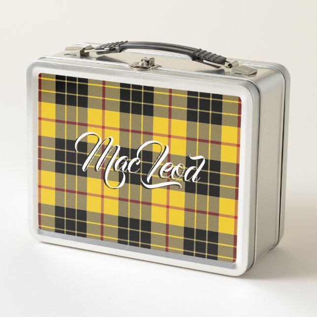 Schottisch isst! Clan MacLeod von Lewis Tartan Kar Metall Brotdose (Vorderseite)