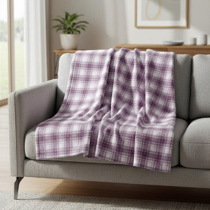 Schottisch Lila Heritage Plaid Fleecedecke
