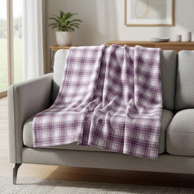 Schottisch Lila Heritage Plaid Fleecedecke (Von Creator hochgeladen)