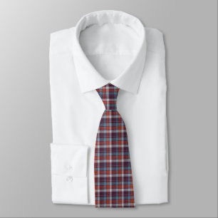 Schottisch Rot Burgunder Tartan Krawatte