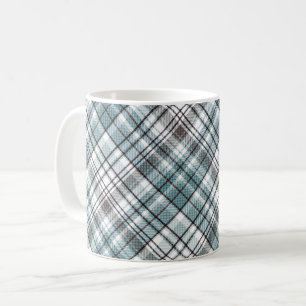 Schottisch, schwarz und weiß, tartan, stilvoll, kl kaffeetasse