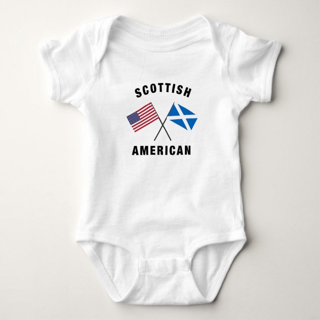 Schottische amerikanische Flagge Baby Strampler (Vorderseite)