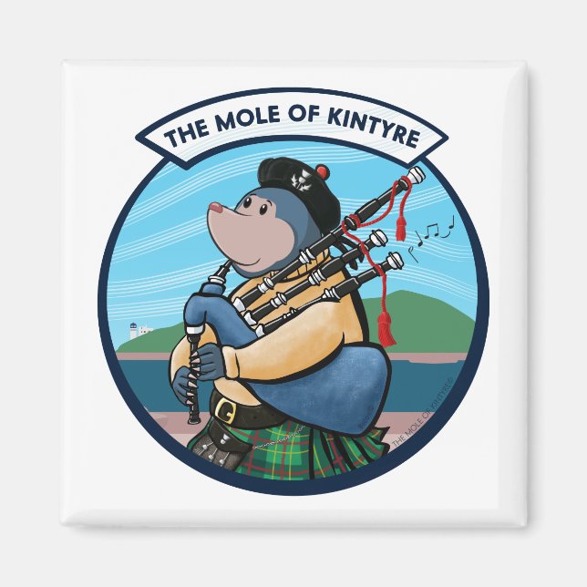 Schottische Bagpipe, die die Rolle von Kintyre spi Magnet (Vorne)