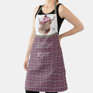 Schottische Bruich (Cook) Karierte Schürze Rosa un