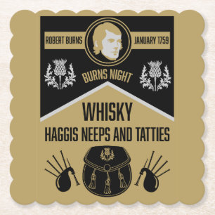 Schottische Burns Night Untersetzer