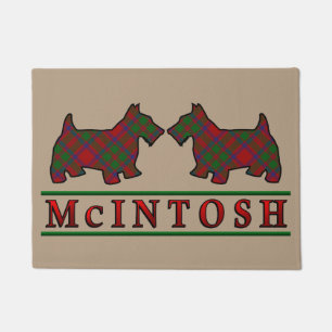 Schottische Clan McIntosh Tartanscottie-Hunde Fußmatte