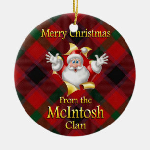 Schottische Clan McIntosh Weihnachtsverzierung Keramik Ornament