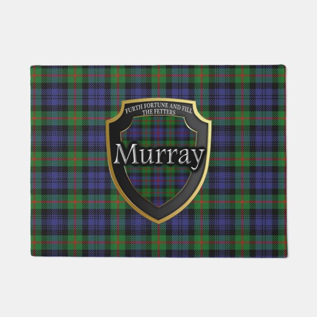 Schottische Clan-Murraytartan-Schild-Fußmatte Fußmatte (Vorderseite)