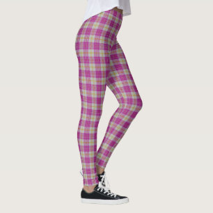Schottische Classic Accents Pink Gelbe Tartan Karo Leggings