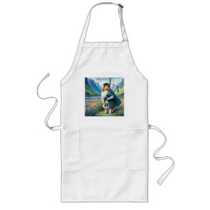 Schottische Collie-Serenade – Dudelsack und Tartan Lange Schürze