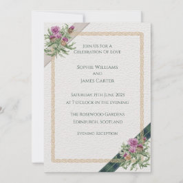 Schottische Distel Celtic Tartan Abend Einladung