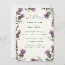 Schottische Distel-Keltische-Tartan-Hochzeitseinla