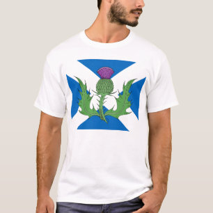 Schottische Distel und Saltire T-Shirt