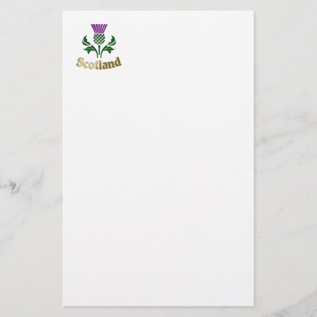 Schottische Emblemdistel Briefpapier (Vorderseite)